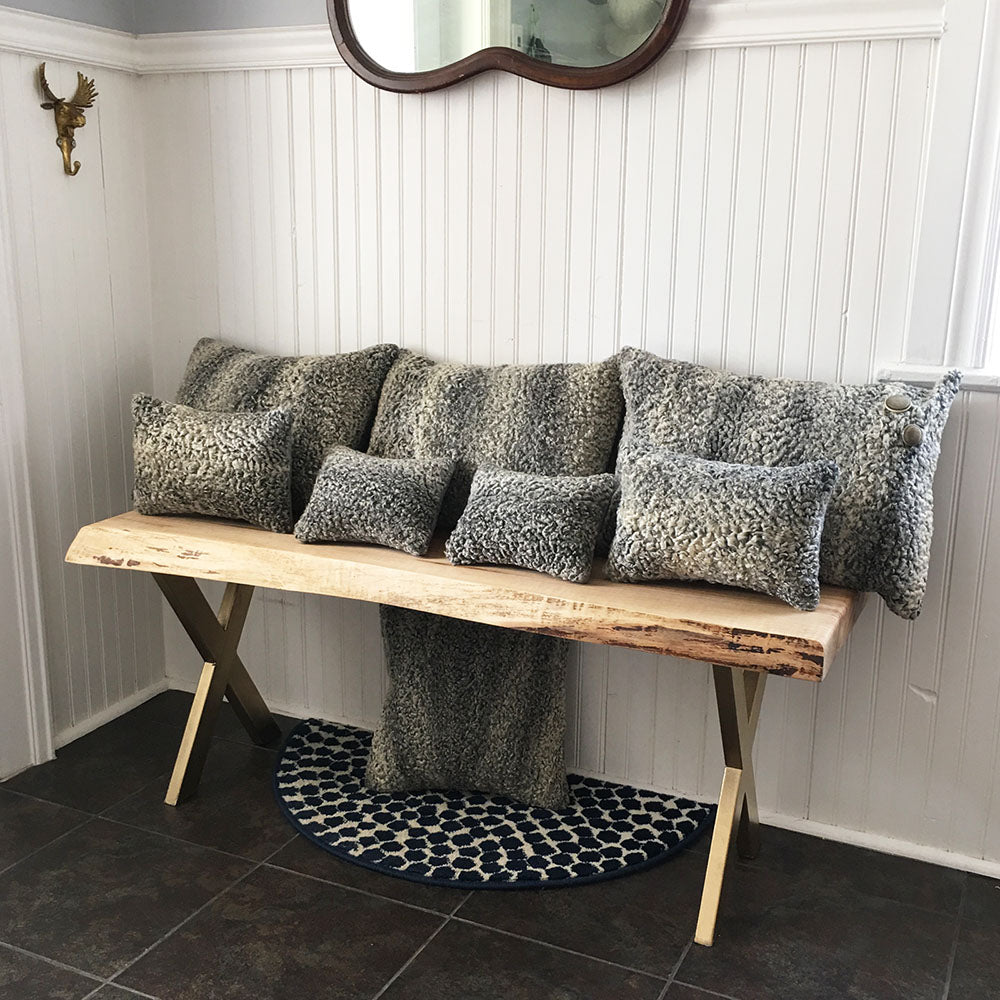 Real fur pillows made in Canada from reclaimed upcycle fur coats 