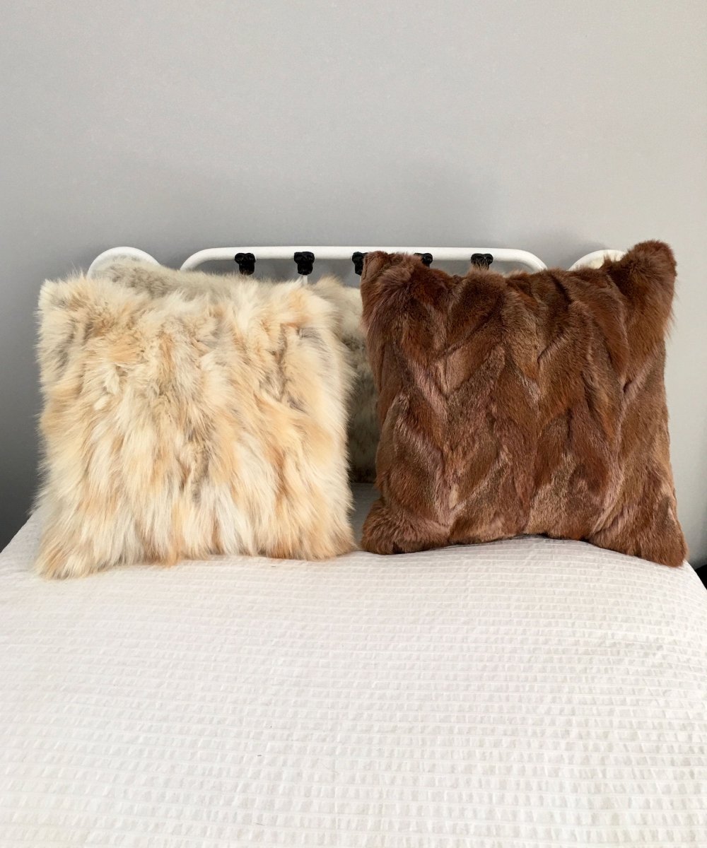 Reclaimed Rabbit Fur Pillow 22 x 22" - Muffle - Up!