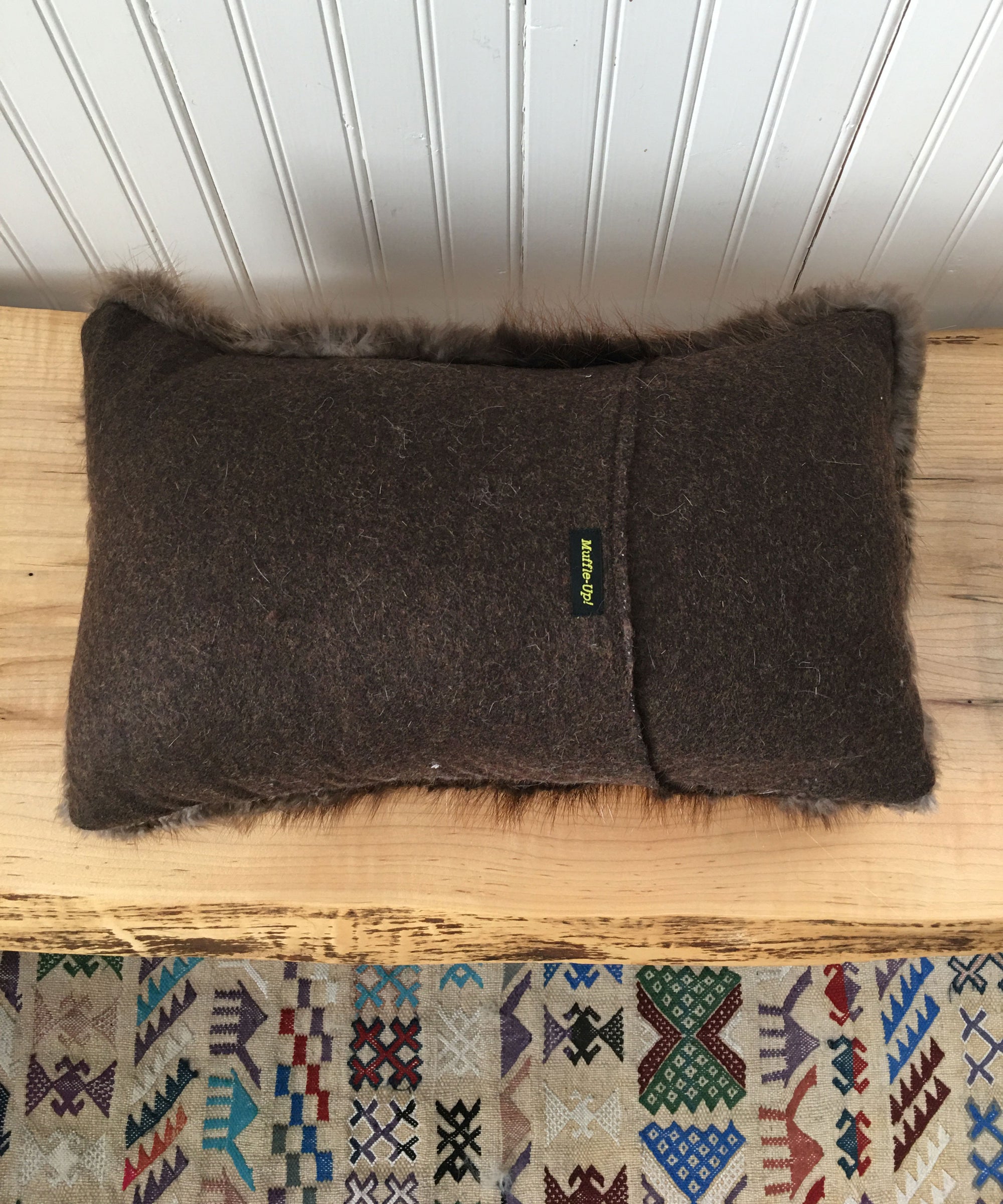 Beaver Fur Accent Pillows, 11" x 17"