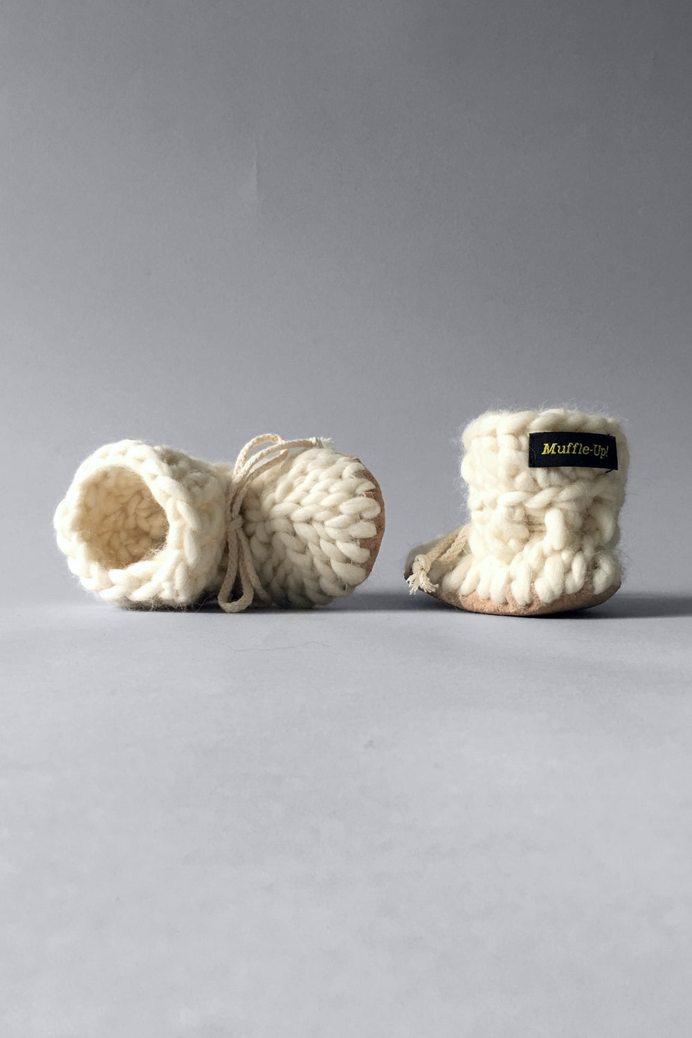 Baby and Kids Merino Wool Slippers - Ivory
