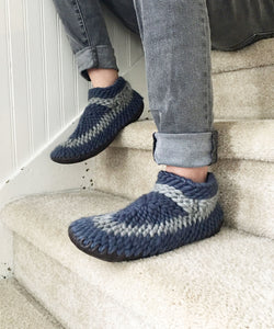 Men's 15 Merino Wool Slippers with Leather Soles