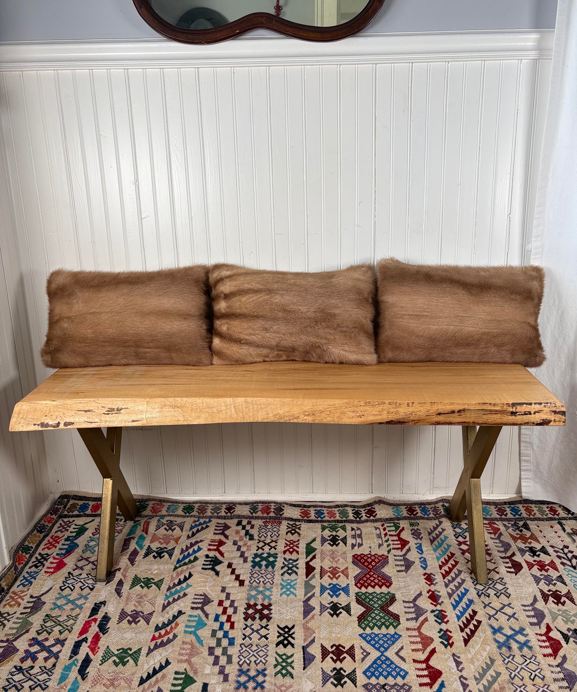 Reclaimed Autumn Haze Brown Mink Pillow 11" x 17"