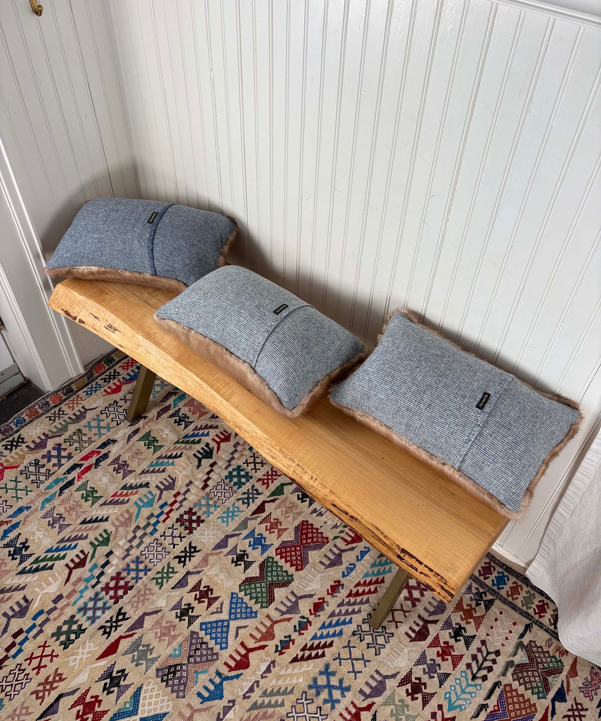 Reclaimed Autumn Haze Brown Mink Pillow 11" x 17"