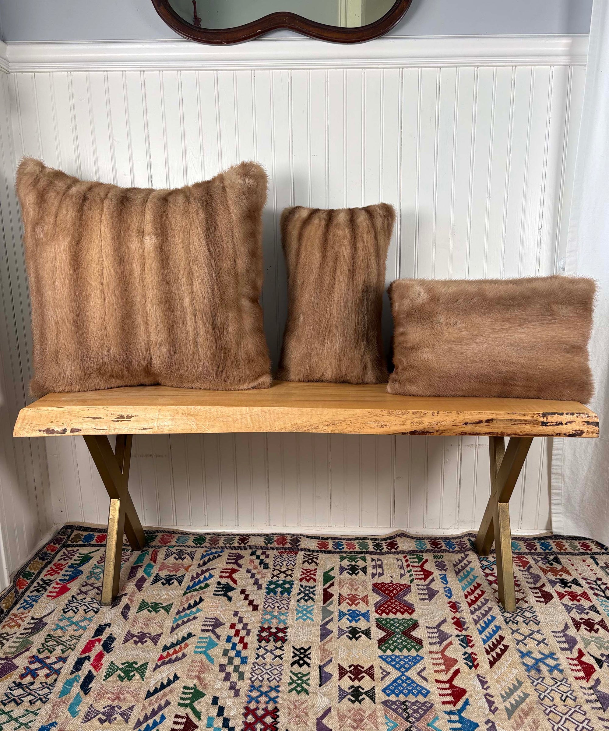 Reclaimed Autumn Haze Brown Mink Pillow 11" x 17"