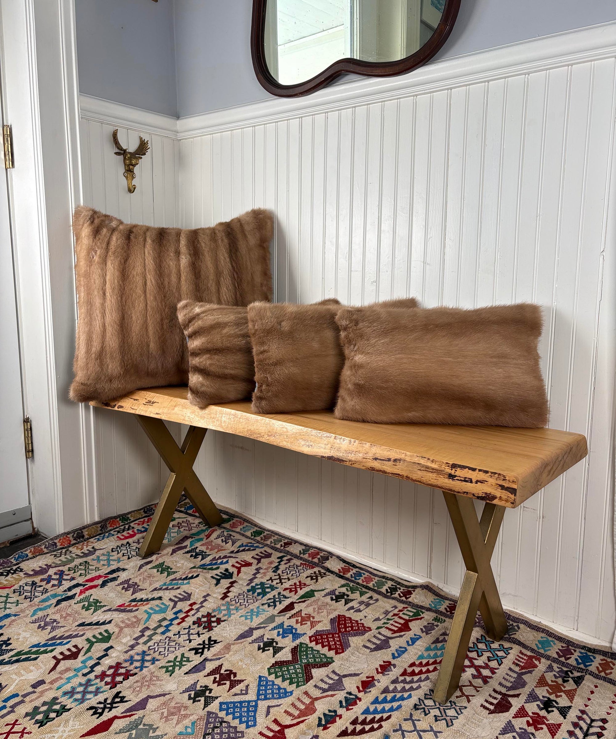 Reclaimed Autumn Haze Brown Mink Pillow 11" x 17"