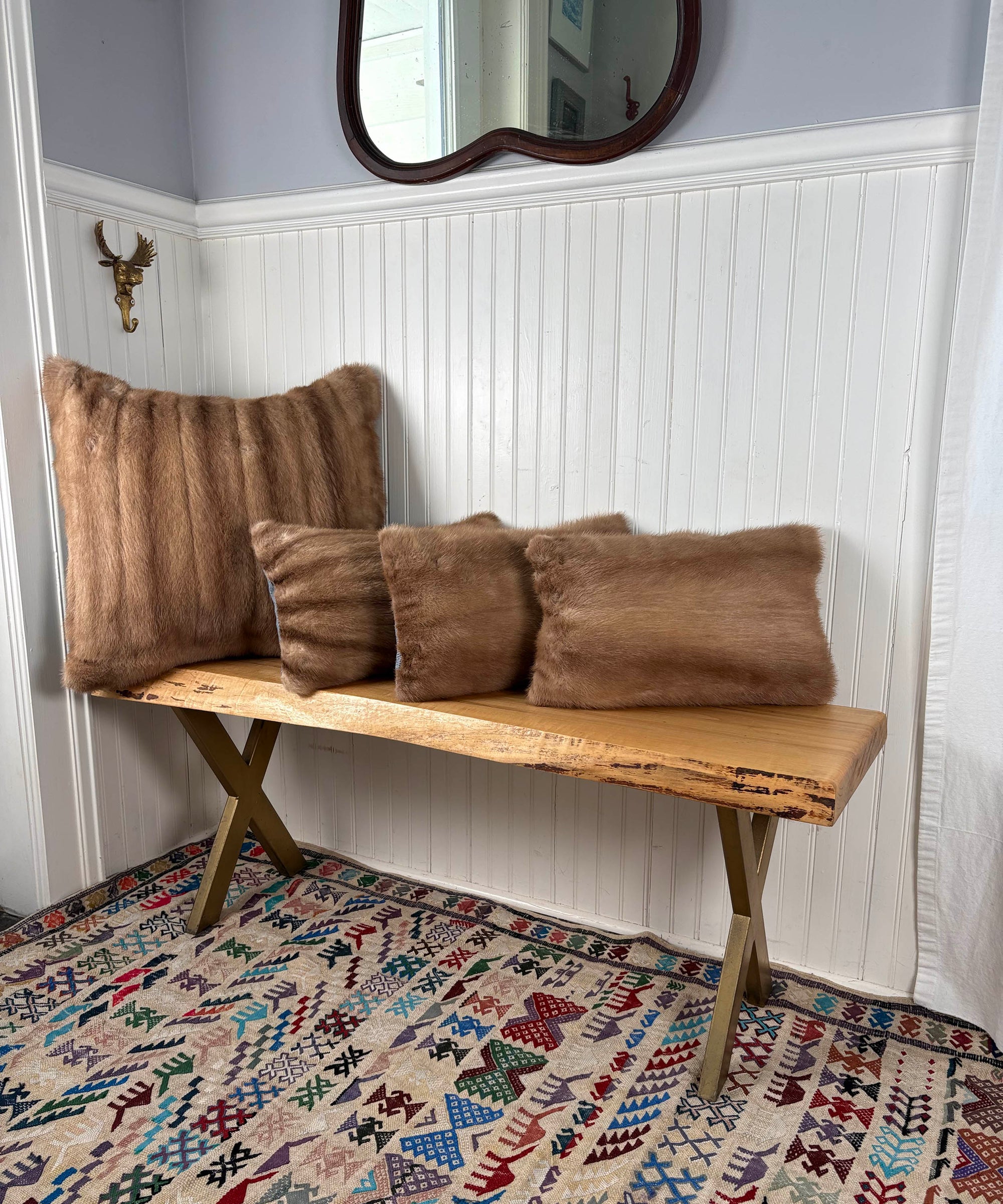 Reclaimed Autumn Haze Brown Mink Pillow 11" x 17"