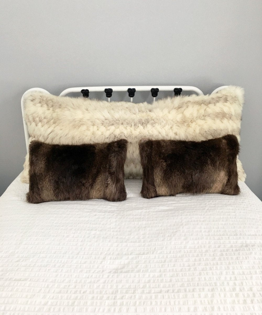 Beaver Fur Accent Pillows, 11" x 17" - Muffle - Up!