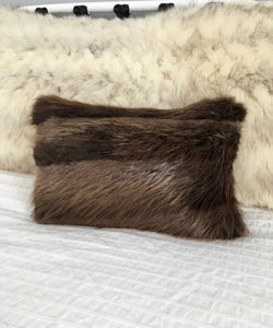 Beaver Fur Accent Pillows, 11" x 17" - Muffle - Up!