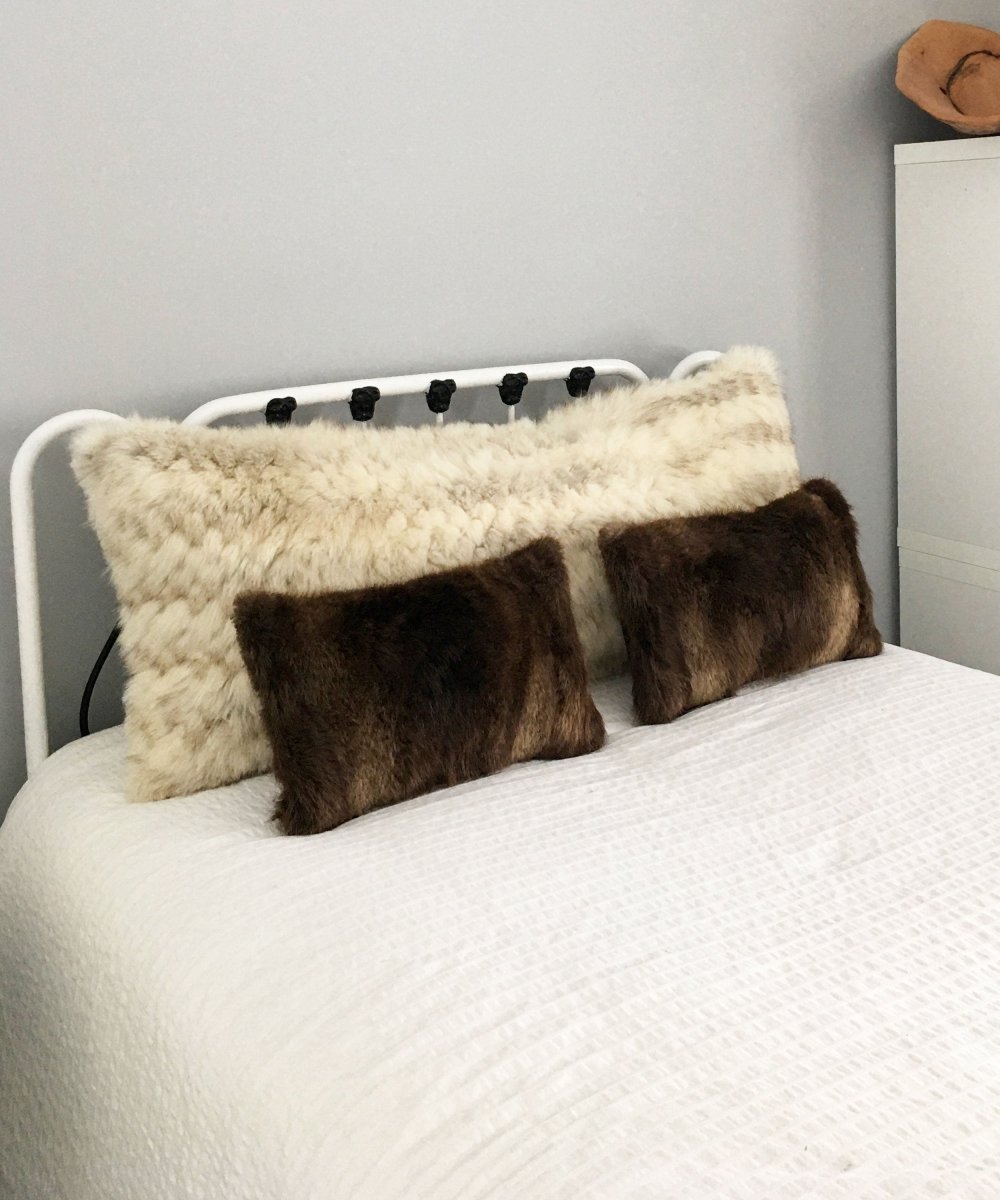 Beaver Fur Accent Pillows, 11" x 17" - Muffle - Up!