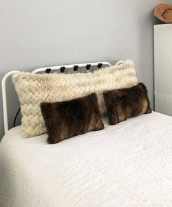 Beaver Fur Accent Pillows, 11" x 17" - Muffle - Up!