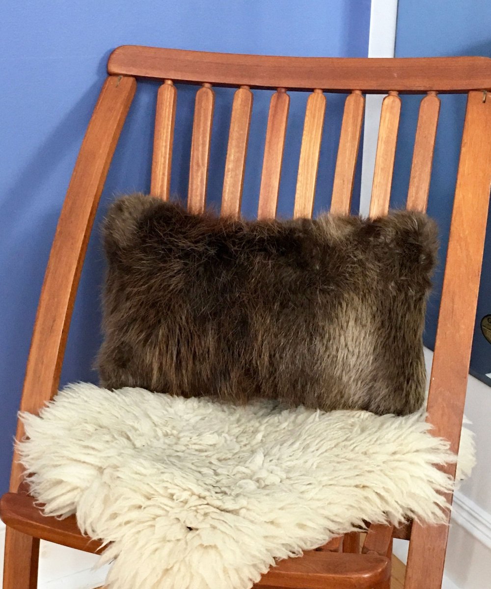 Beaver Fur Accent Pillows, 11" x 17" - Muffle - Up!