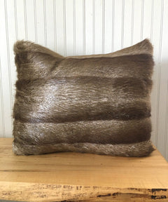 Reclaimed Beaver Fur Pillow 18x22