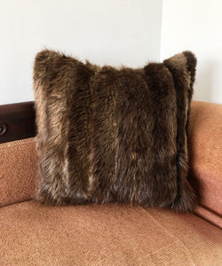Reclaimed Beaver Fur Pillow 22 x 22" - Muffle - Up!