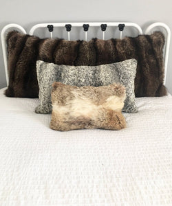 Reclaimed Coyote Fur Accent Pillow 9" x 14" - Muffle - Up!