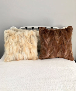 Reclaimed Rabbit Fur Pillow 22 x 22" - Muffle - Up!