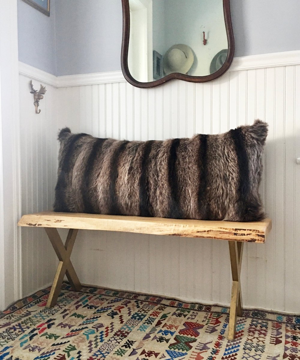 Reclaimed Raccoon Fur Body Pillow 20" x 48" - Muffle - Up!