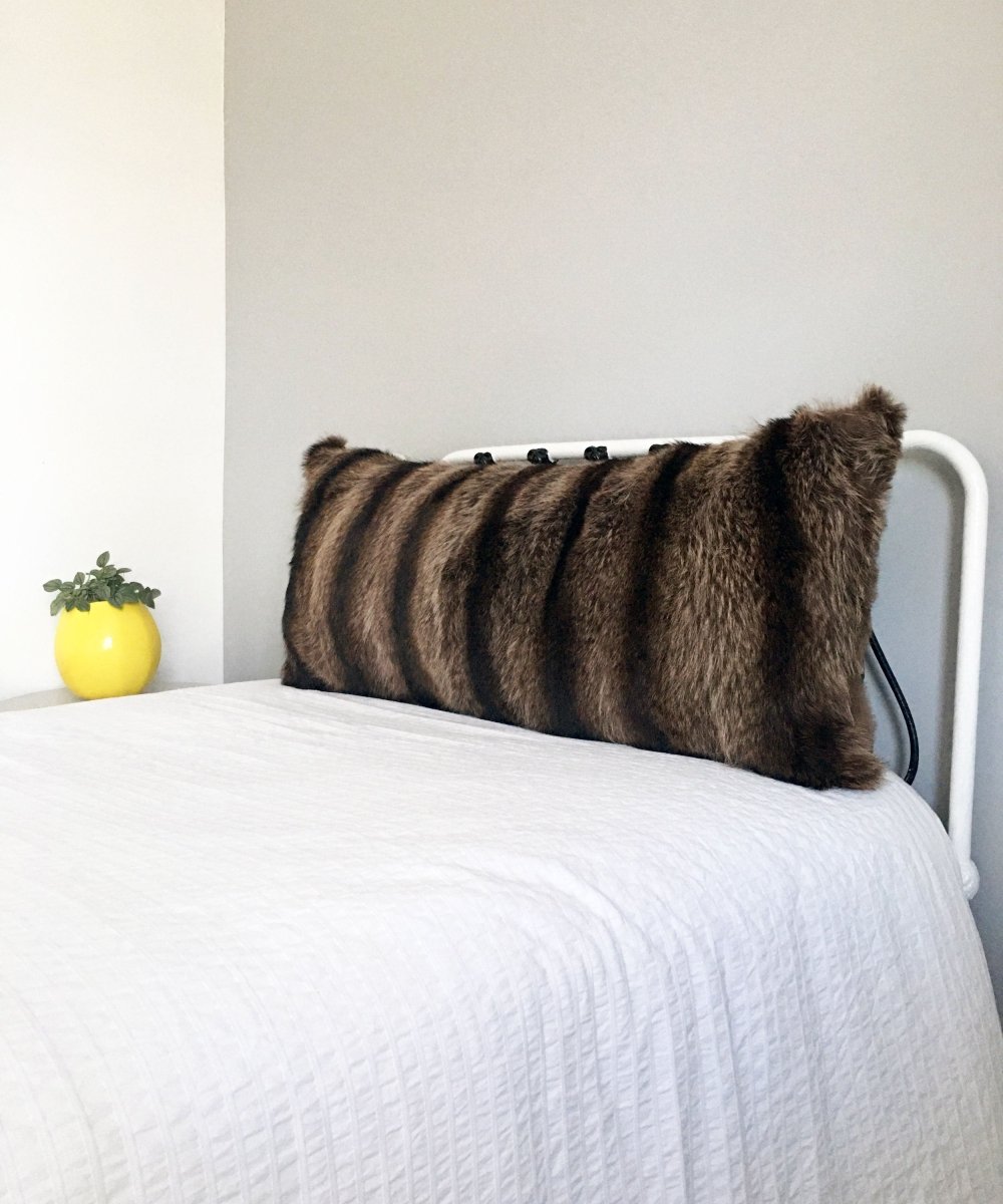 Reclaimed Raccoon Fur Body Pillow 20" x 48" - Muffle - Up!