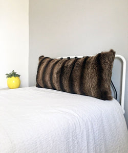 Reclaimed Raccoon Fur Body Pillow 20" x 48" - Muffle - Up!
