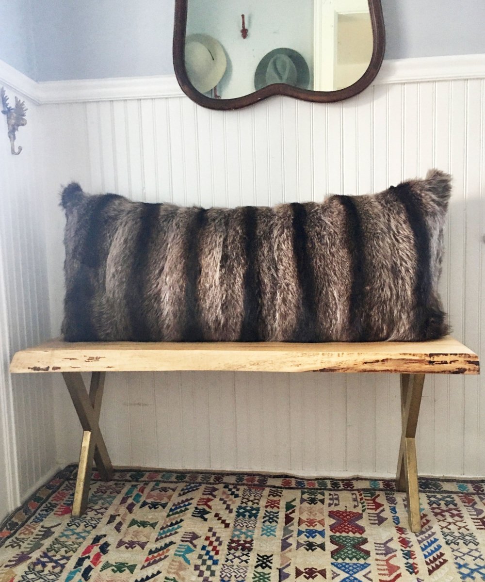 Reclaimed Raccoon Fur Body Pillow 20" x 48" - Muffle - Up!