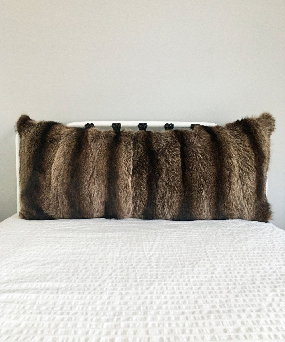 Reclaimed Raccoon Fur Body Pillow 20" x 48" - Muffle - Up!