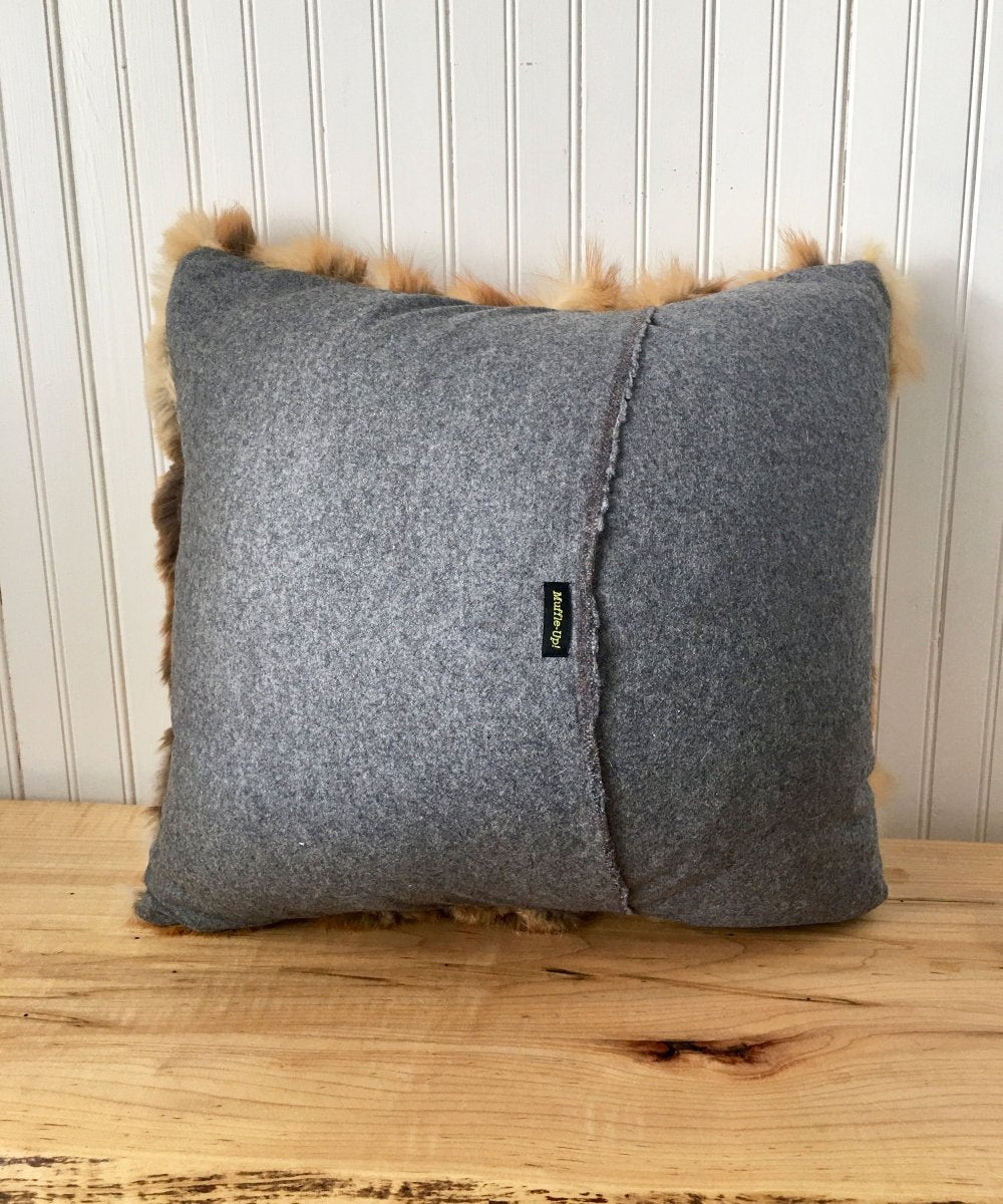 Reclaimed Red Fox Fur Pillow 20 x 20" - Muffle - Up!