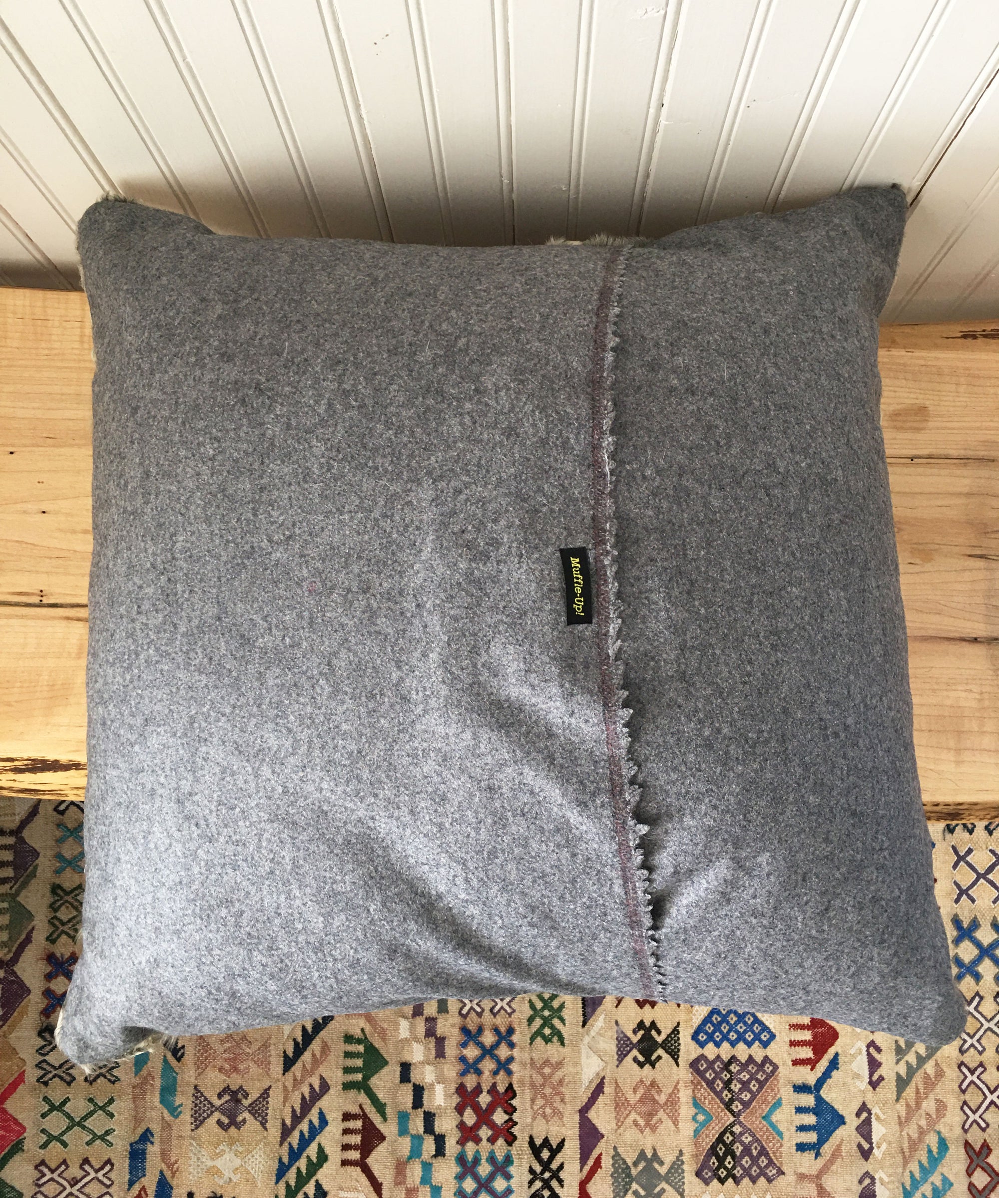Reclaimed Gray Persian Lamb Fur Pillow 22 x 22"