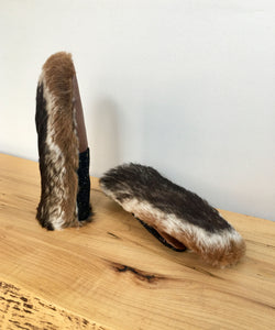 real fur mittens canada, brown sheepskin mittens women, gloves with fur lining, made from vintage fur coats with real fur