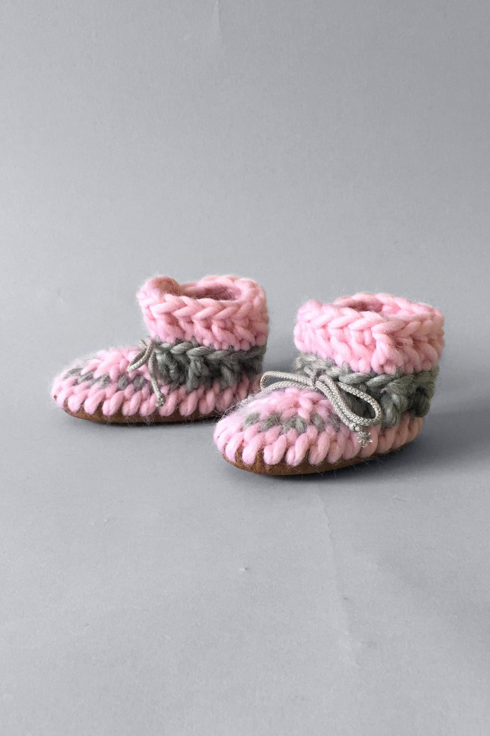 woolen kids boots pink handmade upcycled