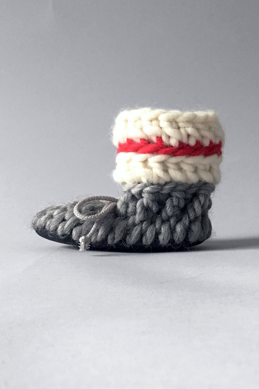 Merino Wool Baby Booties, Sock Monkey Slipper Boots for Kids