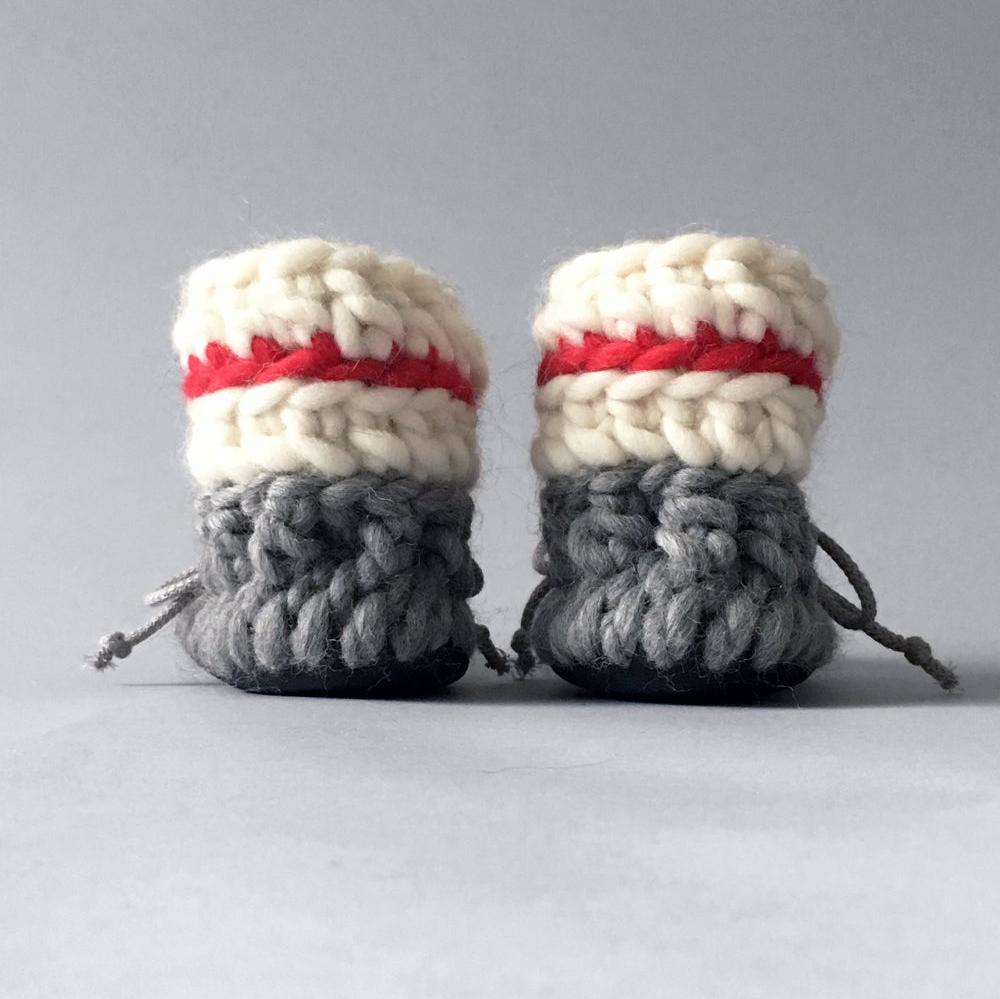 merino wool sock monkey booties for baby