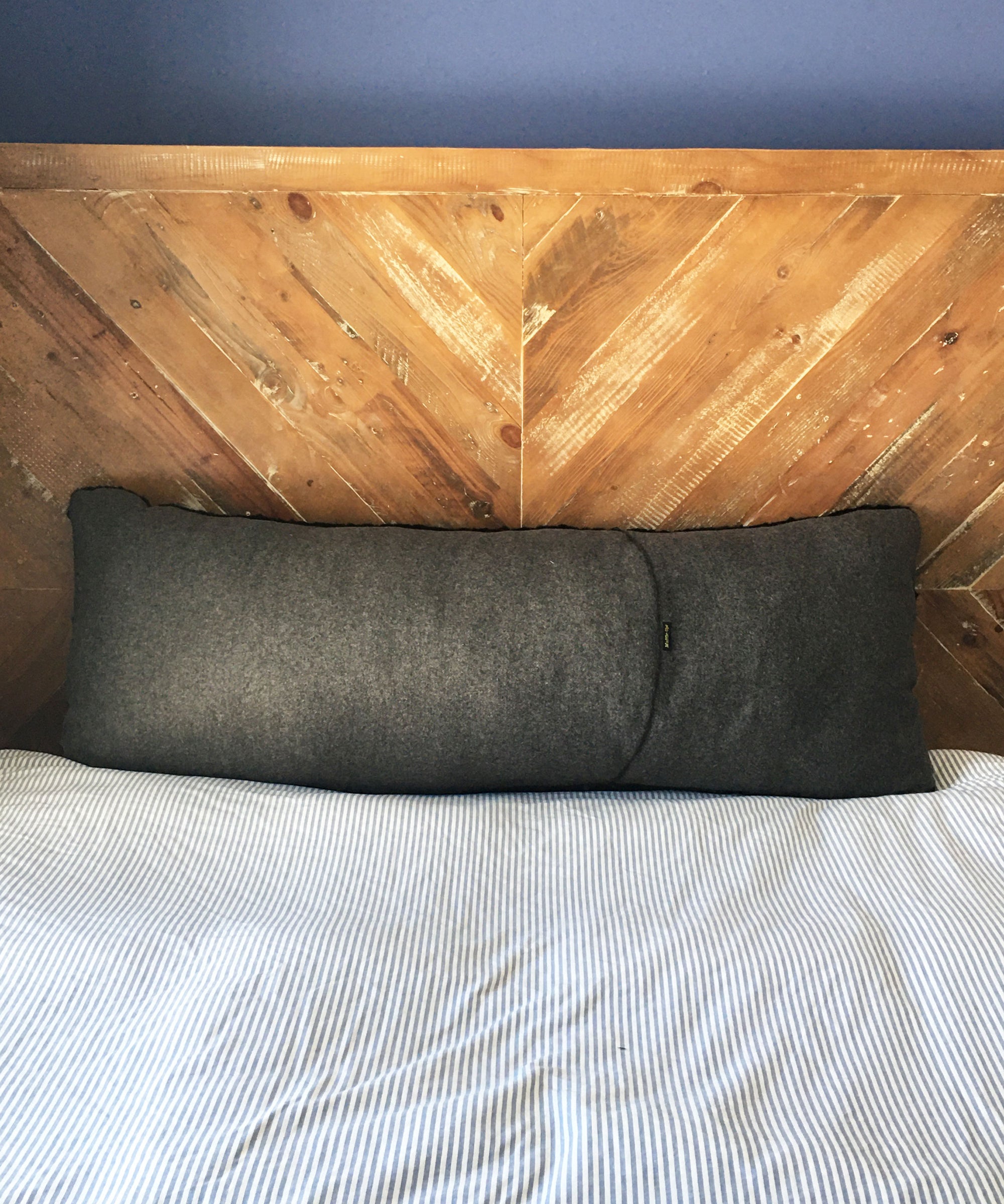 Real Reclaimed Black Mink Fur Giant Body Pillow 20" x 50"