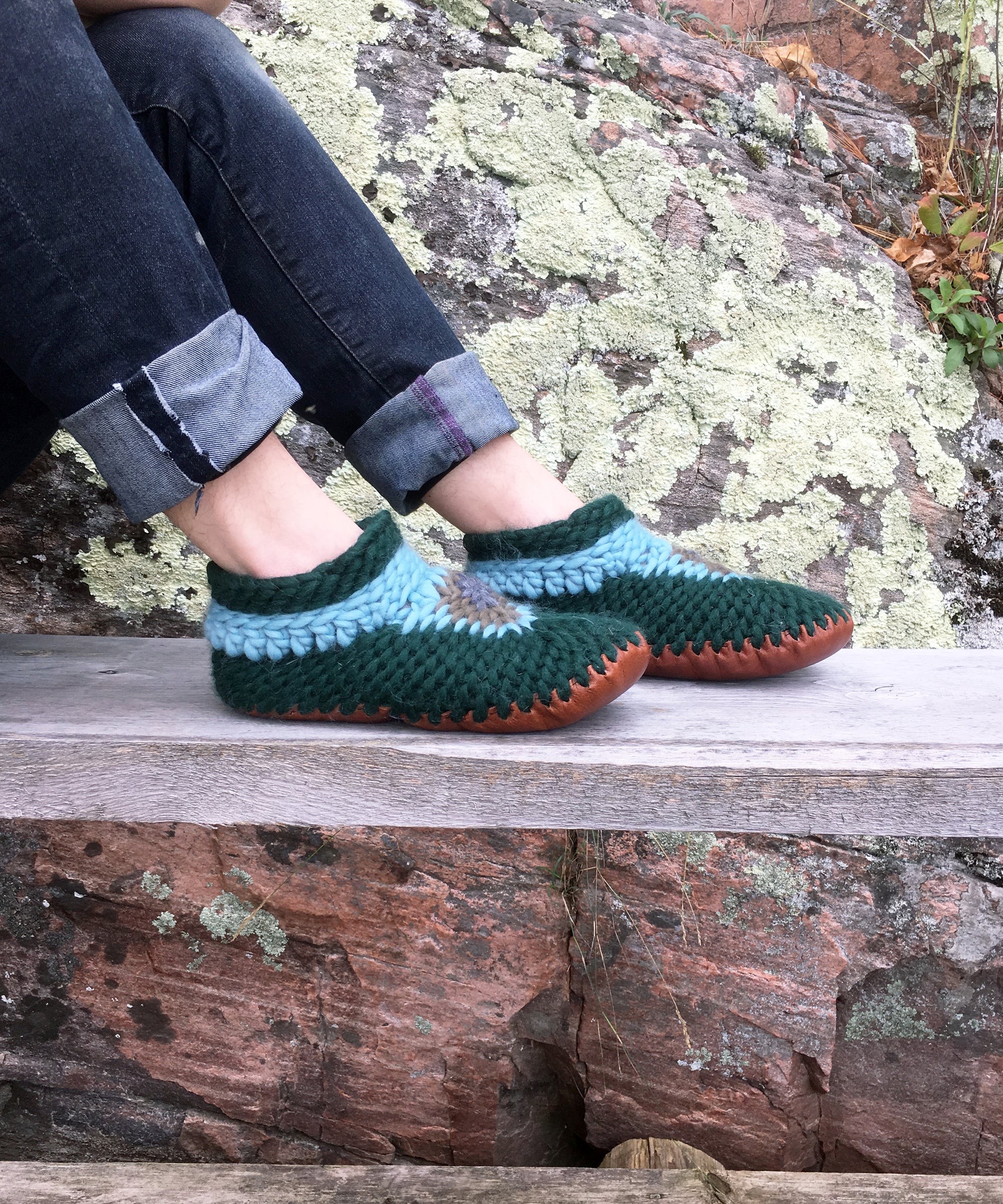 Sustainable Slippers Men, Eco Slippers Women, Merino Wool Shoes with Leather Sole, Fur Lined Booties made in Canada