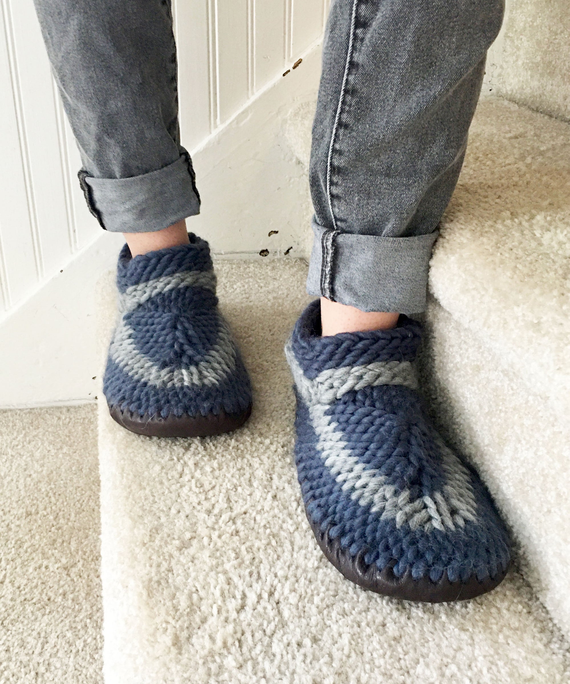 Cozy Merino Wool Slippers with Leather Sole, Eco friendly slippers Canada