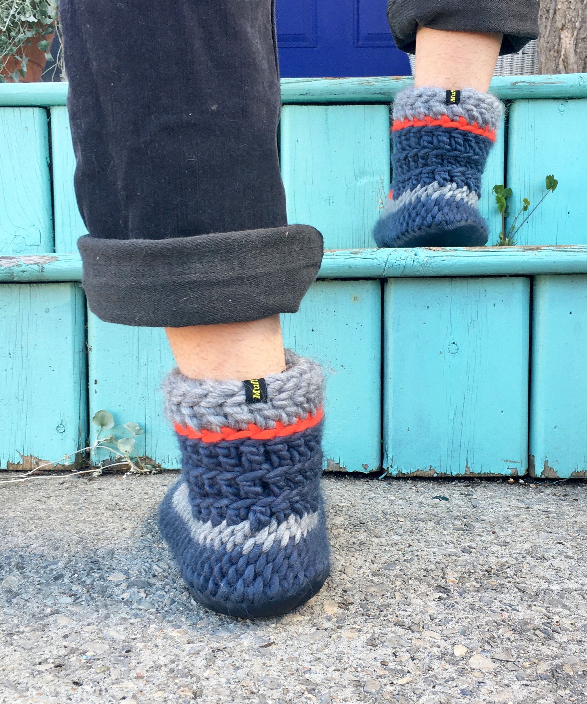 Men's size 14 merino Wool Slippers, handmade in canada